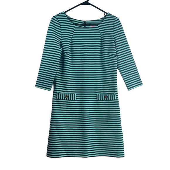 LILLY PULITZER ‘Charlene’ Shift Dress Gold Buttons - Picture 4 of 13